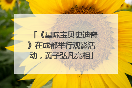 《星际宝贝史迪奇》在成都举行观影活动，黄子弘凡亮相