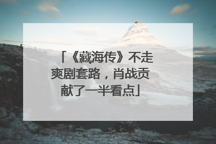 《藏海传》不走爽剧套路，肖战贡献了一半看点