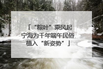 “粽叶”乘风起 宁海为千年端午民俗植入“新姿势”