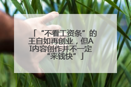 “不看工资条”的王自如再创业，但AI内容创作并不一定“来钱快”