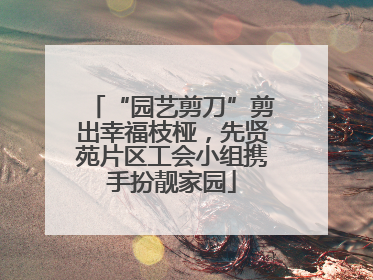 “园艺剪刀”剪出幸福枝桠，先贤苑片区工会小组携手扮靓家园