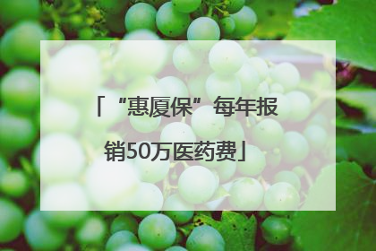 “惠厦保”每年报销50万医药费