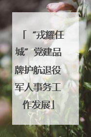 “戎耀任城”党建品牌护航退役军人事务工作发展