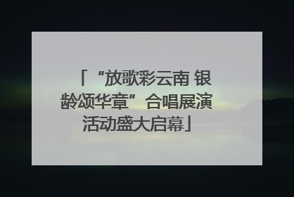 “放歌彩云南 银龄颂华章”合唱展演活动盛大启幕