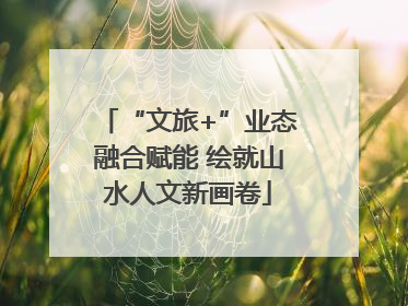 “文旅+”业态融合赋能 绘就山水人文新画卷