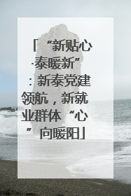 “新贴心·泰暖新”：新泰党建领航，新就业群体“心”向暖阳