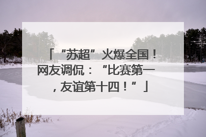 “苏超”火爆全国！网友调侃：“比赛第一，友谊第十四！”