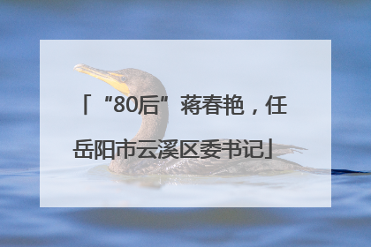“80后”蒋春艳，任岳阳市云溪区委书记