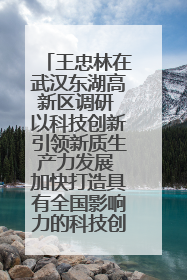 王忠林在武汉东湖高新区调研 以科技创新引领新质生产力发展 加快打造具有全国影响力的科技创新高地