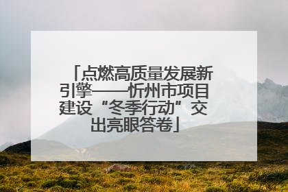 点燃高质量发展新引擎——忻州市项目建设“冬季行动”交出亮眼答卷