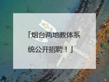 烟台两地教体系统公开招聘！