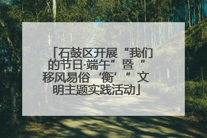 石鼓区开展“我们的节日·端午”暨“移风易俗‘衡’”文明主题实践活动