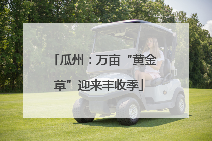 瓜州：万亩“黄金草”迎来丰收季