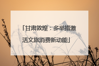 甘肃敦煌：多举措激活文旅消费新动能