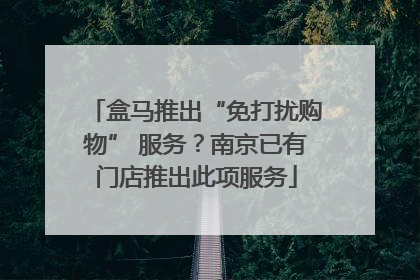 盒马推出“免打扰购物” 服务？南京已有门店推出此项服务