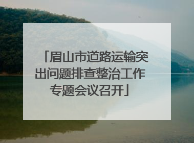 眉山市道路运输突出问题排查整治工作专题会议召开