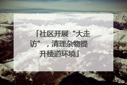 社区开展“大走访”，清理杂物提升楼道环境