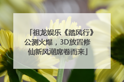 祖龙娱乐《踏风行》公测火爆，3D放置修仙新风潮席卷而来