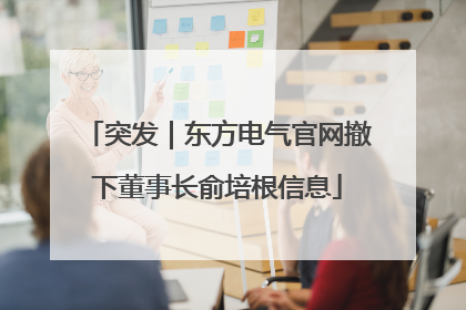 突发｜东方电气官网撤下董事长俞培根信息