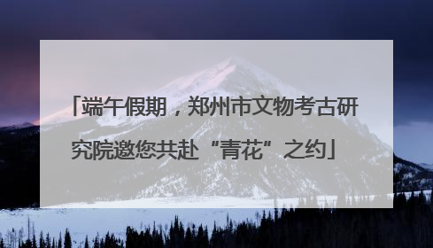 端午假期，郑州市文物考古研究院邀您共赴“青花”之约