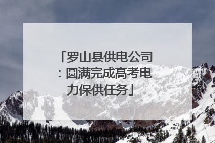 罗山县供电公司：圆满完成高考电力保供任务