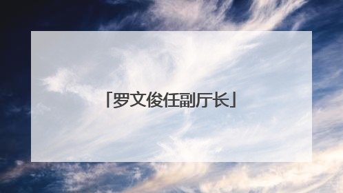 罗文俊任副厅长