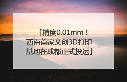 精度0.01mm！西南首家文创3D打印基地在成都正式投运