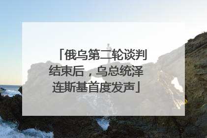 俄乌第二轮谈判结束后，乌总统泽连斯基首度发声