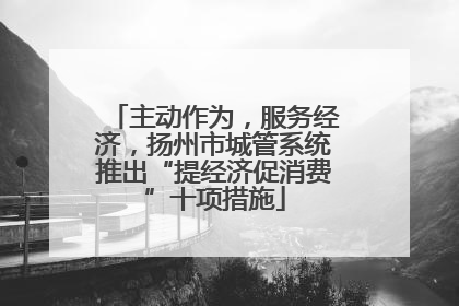 主动作为，服务经济，扬州市城管系统推出“提经济促消费”十项措施