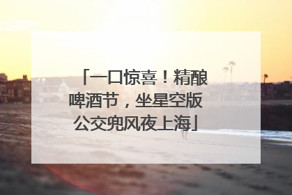 一口惊喜！精酿啤酒节，坐星空版公交兜风夜上海
