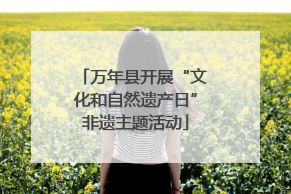 万年县开展“文化和自然遗产日”非遗主题活动
