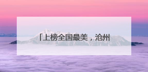 上榜全国最美，沧州这条路凭啥出圈？