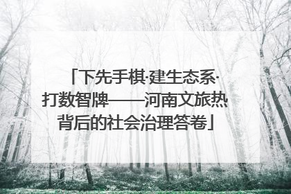 下先手棋·建生态系·打数智牌——河南文旅热背后的社会治理答卷