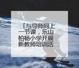 与导师同上一节课，乐山柏杨小学开展新教师培训活动
