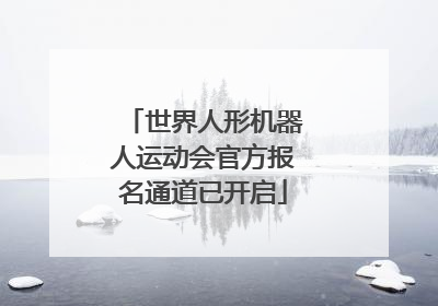 世界人形机器人运动会官方报名通道已开启