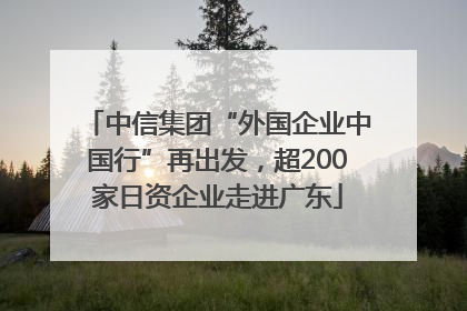 中信集团“外国企业中国行”再出发，超200家日资企业走进广东
