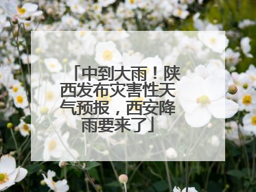 中到大雨！陕西发布灾害性天气预报，西安降雨要来了
