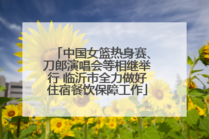 中国女篮热身赛、刀郎演唱会等相继举行 临沂市全力做好住宿餐饮保障工作