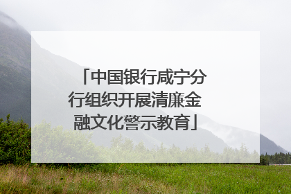 中国银行咸宁分行组织开展清廉金融文化警示教育