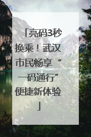 亮码3秒换乘！武汉市民畅享“一码通行”便捷新体验