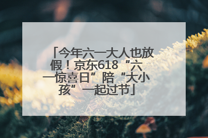 今年六一大人也放假！京东618“六一惊喜日”陪“大小孩”一起过节