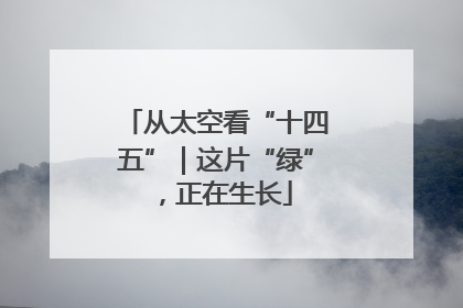 从太空看“十四五”｜这片“绿”，正在生长