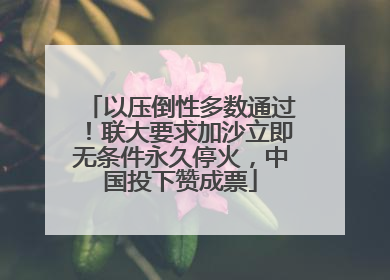 以压倒性多数通过！联大要求加沙立即无条件永久停火，中国投下赞成票