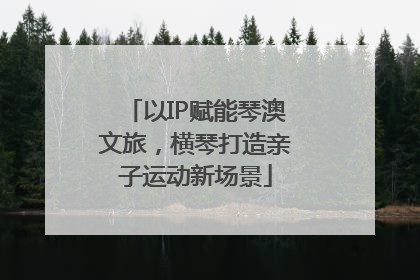 以IP赋能琴澳文旅，横琴打造亲子运动新场景