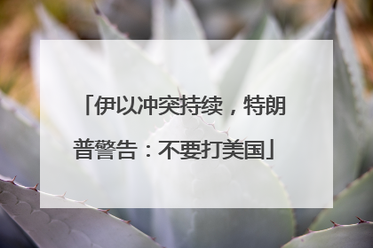 伊以冲突持续，特朗普警告：不要打美国
