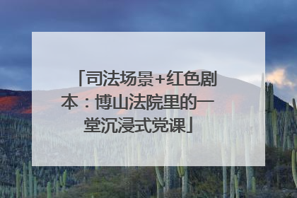 司法场景+红色剧本：博山法院里的一堂沉浸式党课