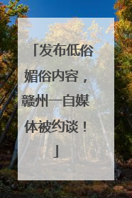 发布低俗媚俗内容，赣州一自媒体被约谈！