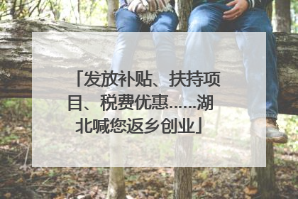 发放补贴、扶持项目、税费优惠……湖北喊您返乡创业