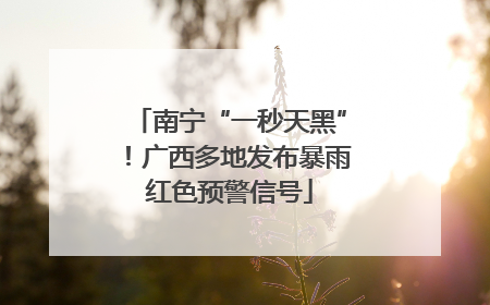 南宁“一秒天黑”！广西多地发布暴雨红色预警信号