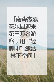 南森杰嘉花乐园迎来第三万名游客，用“轻脚印”激活林下空间